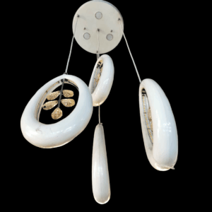 Tracklite Sea Shell Hanging Chandelier Staircase Enterprises 3 Lamps LED Pendant Light-Design (Metal)