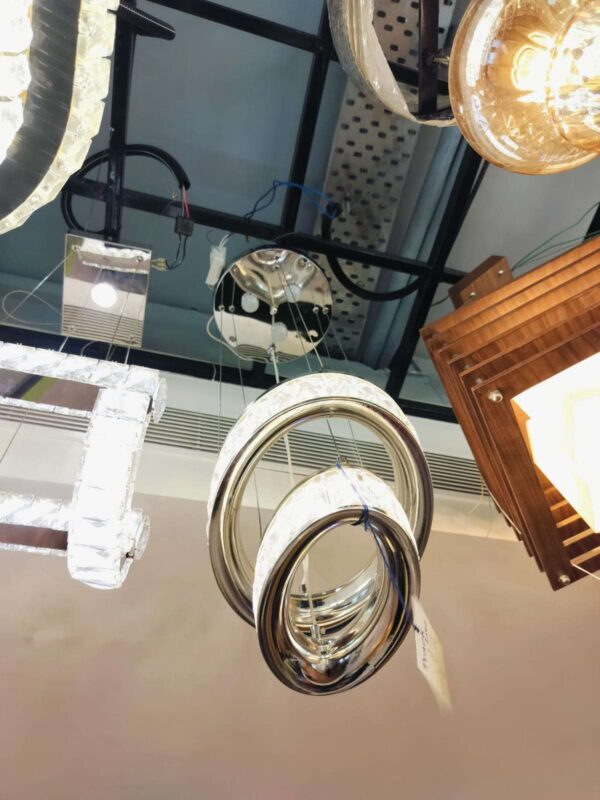 TRACKLITE LED Pendant Light Round Hanging Lamp Modern Single Nordic Circle Metal Hanging Lighting Bedroom Dining Room Living Room ()