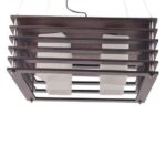 TRACKLITE Wood Chandelier Brown for Living Room, Bedroom, Dining Room, Kitchen ( WITH 4 BULB FREE FREE )