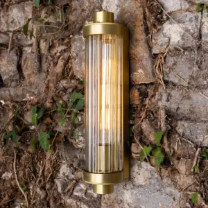 TRACKLITE  WALL LIGHT  Gold Glass Wall Sconce Metal Vanity Wall Light for Bathroom  Livingroom Bedroom Kidsroom( WITH  BULB  FREE FREE )