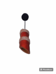 Tracklite Cherry Colour Bamboo-Rope Shade Pendant lamp | Metal Black Base Plate, Hanging Lamp | LED Color Changing Bulb