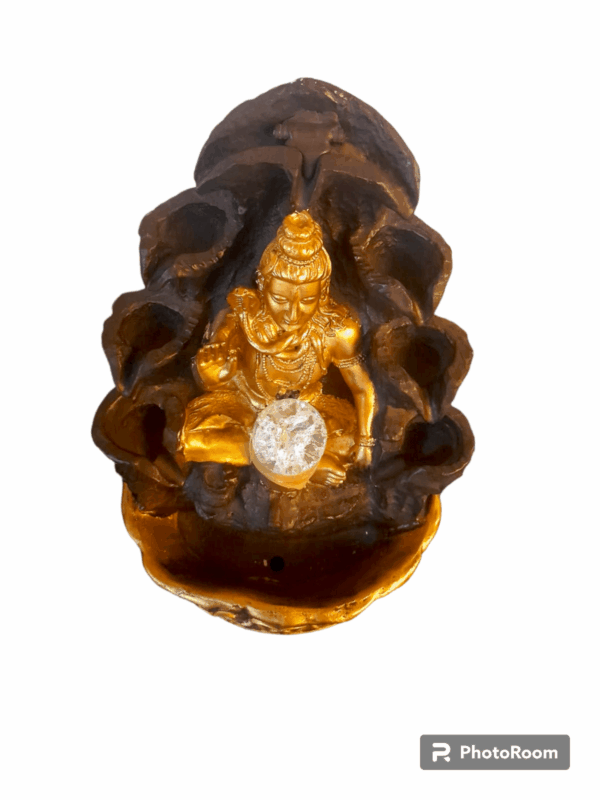 TRACKLITE Cottage Handicraft Shivji/Mahadev/Shiv Water Fountain Idol Statue Showpiece Home Decor Items ( 17- inch L __  11- inch W  )