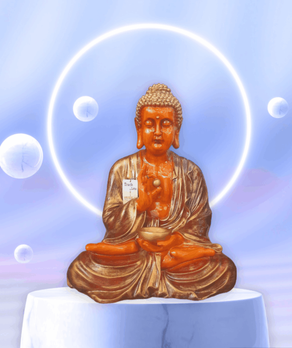 TRACKLITE  BUDDHA Homestead Decore Solution Blessing Buddha  for Home Decor | Ashirwad Buddha showpiece | Buddha showpiece for Living Room | Big Size 2 feet Buddha | Fibre Buddha Statue ( 22- inch L __  15- inch W )