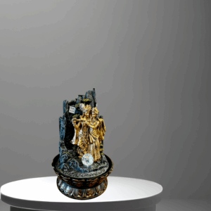 TRACKLITE Radha Krishna TableTop Water Fountain, Radha Krishna Ji Fountain For Home Decor, Indoor Outdoor Water Fountain With LED Light Water Fountain for Living Room, Table Decor, Bedroom, (16- inch L - 10- inch W )