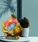 TRACKLITE  Radha Krishna Murti Statue Showpiece with Cow for Home Decor Living Room Office Gift Items Decoration Showpiece (17 - inch L - 15 inch W ) (Multicolor)