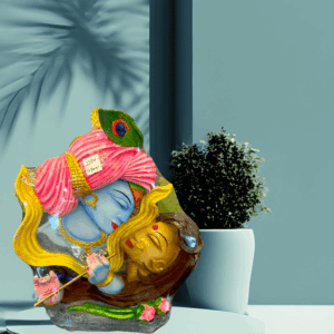 TRACKLITE  Radha Krishna Murti Statue Showpiece with Cow for Home Decor Living Room Office Gift Items Decoration Showpiece (17 - inch L - 15 inch W ) (Multicolor)