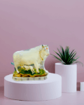 TRACKLITE POlyresin White Cow with Calf Statue for Gift Showpiece Home Decoration Idol ( 11- inch L - 12 inch W ) Brand: KRISHNAGALLERY1