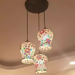 TRACKLITE HANGING LIGHT  Antiques Hanging Light - 3 Pendant Ceiling Lamp ( WITH 3 BULB FREE FREE )