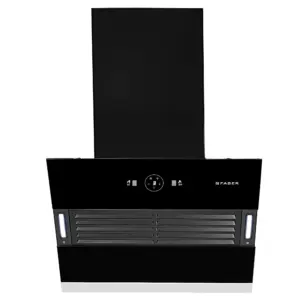 Faber 60 cm 1200 m3/hr Slant, Filterless Auto Clean Chimney, 12Yr Warranty on Motor(2Yr Comprehensive)|| Italian Design (HOOD VERTIGO FL SC AC BK 60, Touch & Gesture Control, Black)  (19- inch L _ 24- inch W )