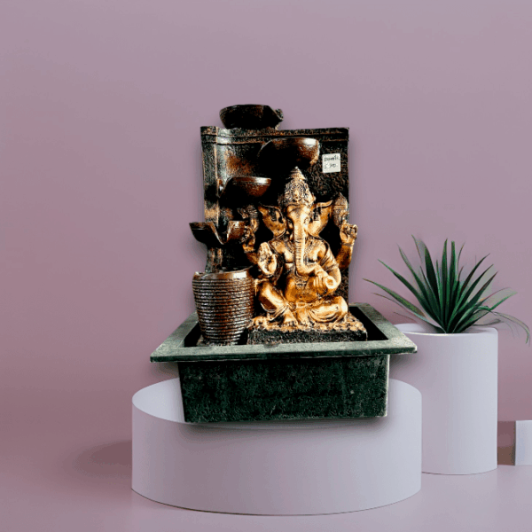 TRACKLITE TRACKLITE Polyresin Table Top Indoor Outdoor Water Fall Fountain with LED Lights Home Decor Decoration Gift Gifting Items( 17-inch L __ 11-inch W ) TRACKLITE B  (