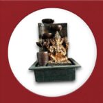 TRACKLITE TRACKLITE Polyresin Table Top Indoor Outdoor Water Fall Fountain with LED Lights Home Decor Decoration Gift Gifting Items( 17-inch L __ 11-inch W ) TRACKLITE B  (