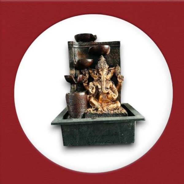 TRACKLITE TRACKLITE Polyresin Table Top Indoor Outdoor Water Fall Fountain with LED Lights Home Decor Decoration Gift Gifting Items( 17-inch L __ 11-inch W ) TRACKLITE B  (