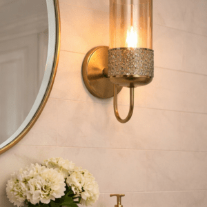 AFAST Stylish Compliable Designer Glass Wall Lamp/Night Lamp, Black, 9.5 x 9.5 x 19.5 CM- N153