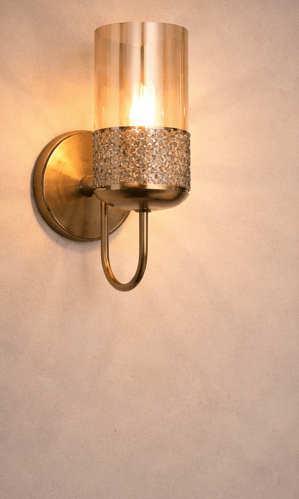 AFAST Stylish Compliable Designer Glass Wall Lamp/Night Lamp, Black, 9.5 x 9.5 x 19.5 CM- N153