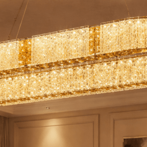 Crystal Pipe Rectangle Chandelier