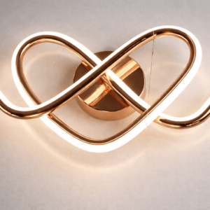 Strip Neon Profile Modern Infinity LED Wall Lamp - 3in1 Light Color, Elegant Dual Loop Design, Energy Efficient and Stylish Lighting Fixture for Living Rooms, Bedrooms, Hallways