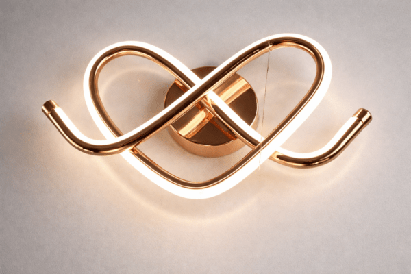 Strip Neon Profile Modern Infinity LED Wall Lamp - 3in1 Light Color, Elegant Dual Loop Design, Energy Efficient and Stylish Lighting Fixture for Living Rooms, Bedrooms, Hallways