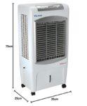VARNA Emerald DC8016F Desert Cooler, White