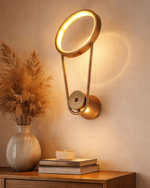 CITRA 600MM LED Gold Long Ring Wall Light - Warm White