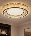CITRA Crystal Gold 500 MM Round Ring Chandelier Ceiling Light - Warm White