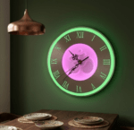 Glass Clock LED Wall Light