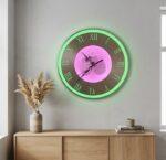 Glass Clock LED Wall Light
