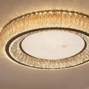 CITRA Crystal Gold 500 MM Round Ring Chandelier Ceiling Light - Warm White