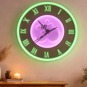 Glass Clock LED Wall Light