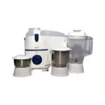 Havells RIGO Juicer Mixer Grinder, 500W, 3 Jars (White, Dark Blue)