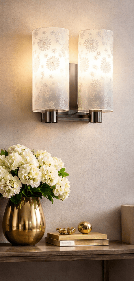 Designer Home Decorative Modern Wall Lamp Industries for Living Room, Bedroom, Bedside, and Indoor and Outdoor Uses Without Bulb (Black, White)