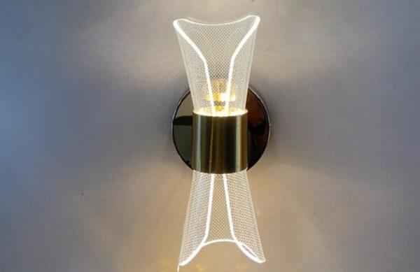 LED Nordic Sconce TwirlGlow Transparent Indoor Home Acrylic Wall Lamp for Bedroom Living Room Corridor Lighting Fixtures Wall Mount(Warm+Natural+Coolwhite)