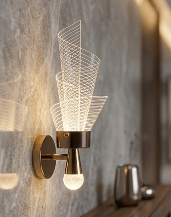 3 Different Color Mode Changing Led Wall Lamp: Warm White, Cool White, and White Adjustable Lighting, Gold Finish Fixture for Modern Interiors