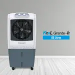 Havells Kool Grande H 85L Desert Air Cooler for home | Powerful Air Delivery | Overload Protection | Everlast Pump | High Density Honeycomb Pads | Ice Chamber | Heavy Duty (Grey)