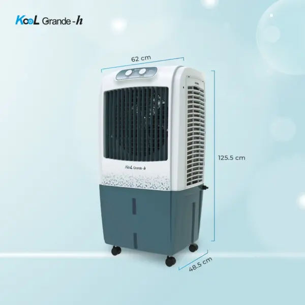 Havells Kool Grande H 85L Desert Air Cooler for home | Powerful Air Delivery | Overload Protection | Everlast Pump | High Density Honeycomb Pads | Ice Chamber | Heavy Duty (Grey)