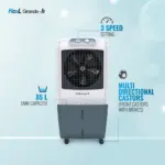 Havells Kool Grande H 85L Desert Air Cooler for home | Powerful Air Delivery | Overload Protection | Everlast Pump | High Density Honeycomb Pads | Ice Chamber | Heavy Duty (Grey)