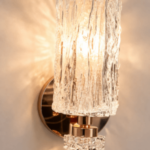 Wall Light Modern Brass Wall Sconce Wall Lights with Hammered Glass Copper Living Room Lamp Fixture LED Wall Mounted Decor Lighting Compatible with Bedroom Bedside Hallway Bedside Decor Lamp ,Chandeli