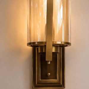 ELIANTE Metal Wall Light Gold Wall Mount Glass Sconce Decorative Night Wall Light for Living Room, Bedroom, Dining Room, Kitchen