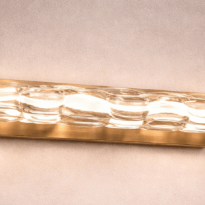 Glass Wall Light Fixture, Bathroom Vanity Lights Beside Mirror Lighting Lamps Up And Down Wall Mounted Light E14 Socket Wall Lamps For Living Room, Hotel, Dining Room-Gold-Double head