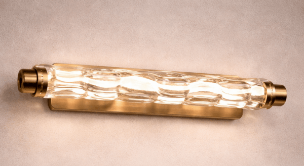 Glass Wall Light Fixture, Bathroom Vanity Lights Beside Mirror Lighting Lamps Up And Down Wall Mounted Light E14 Socket Wall Lamps For Living Room, Hotel, Dining Room-Gold-Double head