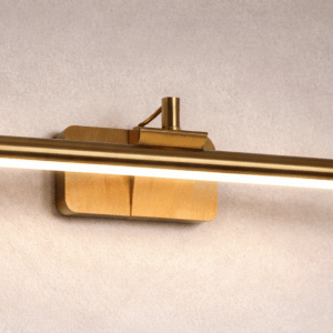 KDG LED Cordless Wall Picture Light with Remote, 5200mAh Rechargeable Dimmable Art Lighting, Adjustable Swing Arm, Picture Frame Light for Gallery, Living Room, Hallway, 16.3 inch, Gold