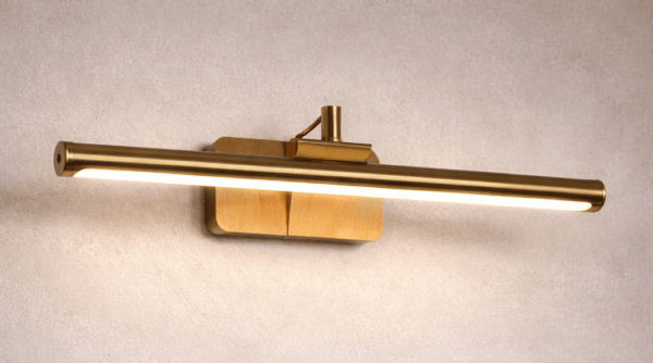 KDG LED Cordless Wall Picture Light with Remote, 5200mAh Rechargeable Dimmable Art Lighting, Adjustable Swing Arm, Picture Frame Light for Gallery, Living Room, Hallway, 16.3 inch, Gold