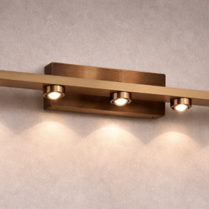 LED Mirror Light, Picture Light, TV Cabinet Light, Brushed Gold Finish, Wall Mounted Vanity Lighting Fixture (4 Led)