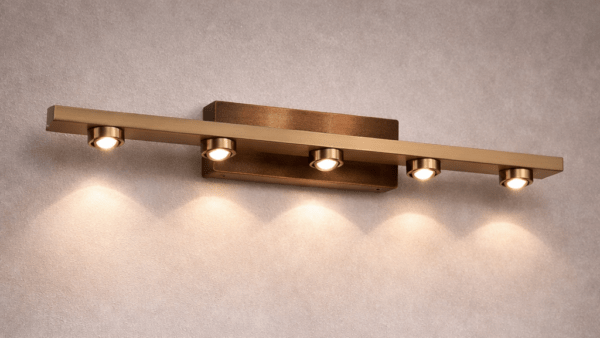 LED Mirror Light, Picture Light, TV Cabinet Light, Brushed Gold Finish, Wall Mounted Vanity Lighting Fixture (4 Led)