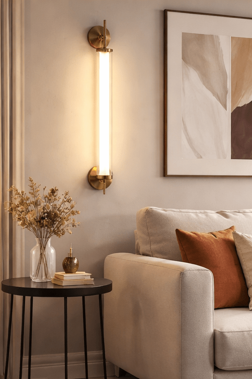 Round Acrylic Luxurious LED Wall Light for Mirror, Wash Basin, Bedroom, Hotel Passage, Living Room | Soft & Bright White LED Lighting - 1 Pack (25mm Wall Light, Pack of 1)